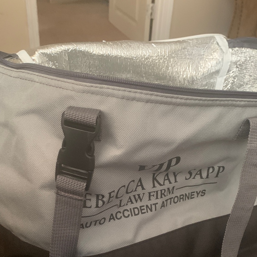 Rebecca Kay Sapp Insulated Gray and Black Bag
